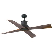 Winche Medium 3 Blade Ceiling Fan Matt Black IP44 Wiz Smart System