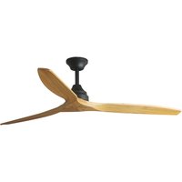 Alo Large 3 Blade Ceiling Fan Matt Black, Wood Wiz Smart System