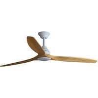 Alo Large 3 Blade Ceiling Fan Matt White, Wood with Light 2700 - 4000 - 6500K Wiz Smart System