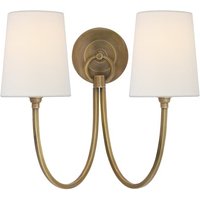 Reed Double Wall Light Brass, Light, Double, Hand-Rubbed Antique Brass - Andrew Martin