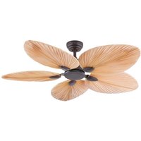 Auralis Ceiling Fan Brown - Natural Palm Leaf Blades