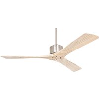 Axiom Ceiling Fan Chrome Matt - Natural Wood Blades