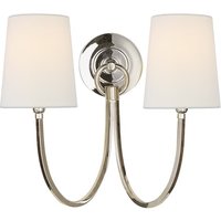Reed Double Wall Light Nickel, Light, Double, Polished Nickel - Andrew Martin