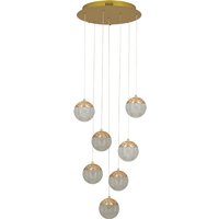 Athera 5 Light Cluster Pendant Ceiling Light Gold LED 3000K Dimmable
