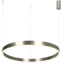 Zorya 80cm Pendant Ceiling Light Electroplate Brushed Nickel LED 3000K Dimmable
