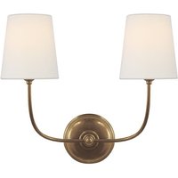 Vendome Double Wall Light Brass, Light, Double, Hand-Rubbed Antique Brass - Andrew Martin