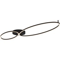 Zevra Integrated Led Semi Flush Ceiling Light Sandy Black LED 3000K Dimmable