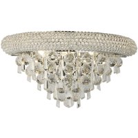 Alexandra Wall Lamp Medium 3 Light Polished Chrome, Crystal