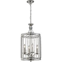 Adina Ceiling Pendant 4 Light E14 Polished Nickel, Crystal
