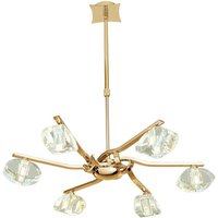 Alfa Telescopic Semi Flush Convertible 6 Light G9, French Gold