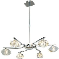 Alfa Telescopic Semi Flush Convertible 6 Light G9, Polished Chrome
