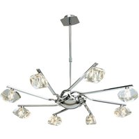 Alfa Ceiling Pendant 8 Light G9, Polished Chrome