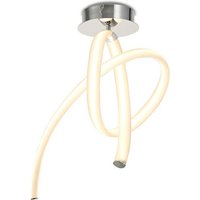 Armonia Semi Flush Ceiling Vertical, 40W LED, 3000K, 3000lm, Polished Chrome, Frosted Acrylic