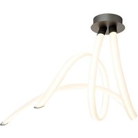 Armonia Semi Flush Ceiling Spiral, Dimmable, 60W LED, 3000K, 4500lm, Titanium, Frosted Acrylic
