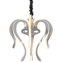 Versailles Ceiling Pendant LED Light 57W, 2733lm, 3000K Polished Chrome, White Acrylic