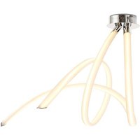 Armonia Semi Flush Ceiling Spiral, 60W LED, 3000K, 4500lm, Polished Chrome, Frosted Acrylic