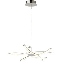 Aire Ceiling Pendant 69cm Round 42W 3000K, 3700lm, Silver, Frosted Acrylic, Polished Chrome