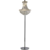 Alexandra Floor Lamp 8 Light Polished Chrome, Crystal