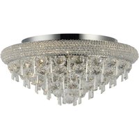 Alexandra Flush Ceiling 7 Light Polished Chrome, Crystal