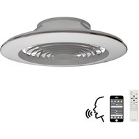 Alisio XL LED Dimmable Ceiling Light & 58W DC Reversible Fan, Silver, Remote Control, APP & Alexa/Google Voice Control