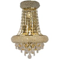 Alexandra Wall Lamp Large 3 Light French Gold, Crystal