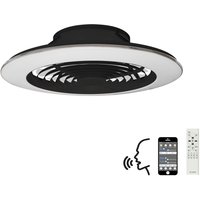 Alisio XL LED Dimmable Ceiling Light & 58W DC Reversible Fan, Black, Remote Control, APP & Alexa/Google Voice Control