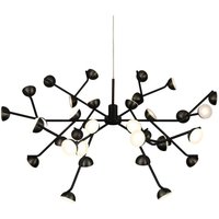 Adn 36 Light Pendant, Round 74cm, 100W LED, 3000K, 7250lm, Black, 3yrs Warranty