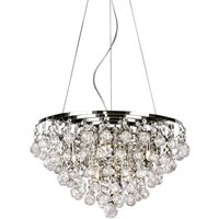 Atla Ceiling Pendant 8 Light Polished Chrome, Crystal