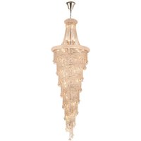 Alexandra Pendant 4 Layer Spiral 49 Light E14 Polished Chrome/Crystal Item Weight: 44.65kg