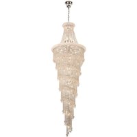 Alexandra Pendant 7 Layer Spiral 63 Light E14 Polished Chrome/Crystal Item Weight: 66.4kg