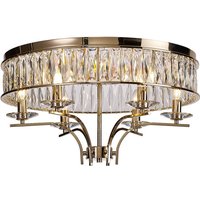 Vivienne Ceiling 6 Light E14 French Gold/Crystal