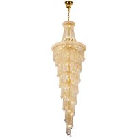 Alexandra Pendant 7 Layer Spiral 63 Light E14 Gold/Crystal Item Weight: 66.4kg