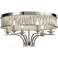 Vivienne Ceiling 6 Light E14 Polished Nickel/Crystal