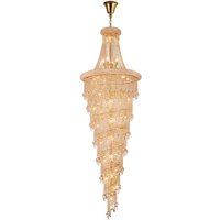 Alexandra Pendant 4 Layer Spiral 49 Light E14 Gold/Crystal Item Weight: 44.65kg