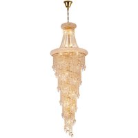 Alexandra Pendant 4 Layer Spiral 25 Light E14 Gold/Crystal Item Weight: 28.6kg