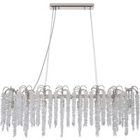 Wisteria Oval Pendant, 16 Light E14, Polished Nickel / Crystal Item Weight: 21.1kg
