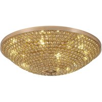 Ava Flush Ceiling 9 Light G9 French Gold/Crystal