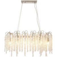 Wisteria Oval Pendant, 12 Light E14, Polished Nickel / Crystal Item Weight: 14kg