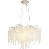 Wisteria Round Pendant, 9 Light E14, Polished Nickel / Crystal Item Weight: 19.7kg
