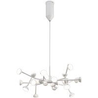 Adn 24 Light Pendant Dimmable, Round 65.8cm, 72W LED, 3000K, 4450lm, White, 3yrs Warranty