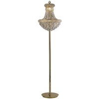 Alexandra Floor Lamp 8 Light French Gold, Crystal