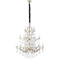 Zinta Ceiling Pendant Chandelier 3 Tier 22 Light French Gold, Crystal (Item Requires Assembly)
