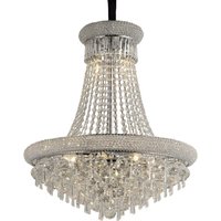 Alexandra Ceiling Pendant Chandelier 13 Light Polished Chrome, Crystal