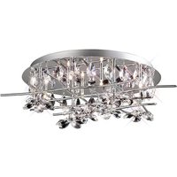 Aviance Flush Ceiling 8 Light G4 Polished Chrome/Crystal, NOT LED/CFL Compatible