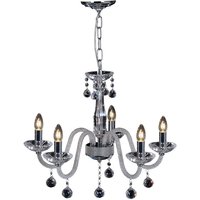 Amora Pendant 5 Light E14 Polished Chrome/Crystal