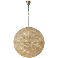 Ava Ceiling Pendant 12 Light French Gold, Crystal