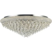 Alexandra Flush Ceiling 18 Light Polished Chrome, Crystal