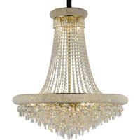 Alexandra Ceiling Pendant Chandelier 18 Light French Gold, Crystal