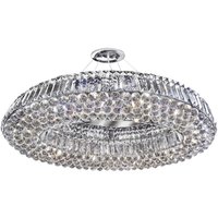 Vesuvius 10 Light Ceiling Pendant Chrome with Crystals, G9