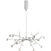 Adn 36 Light Ceiling Pendant, Round 74cm, 100W LED, 3000K, 5500lm, White